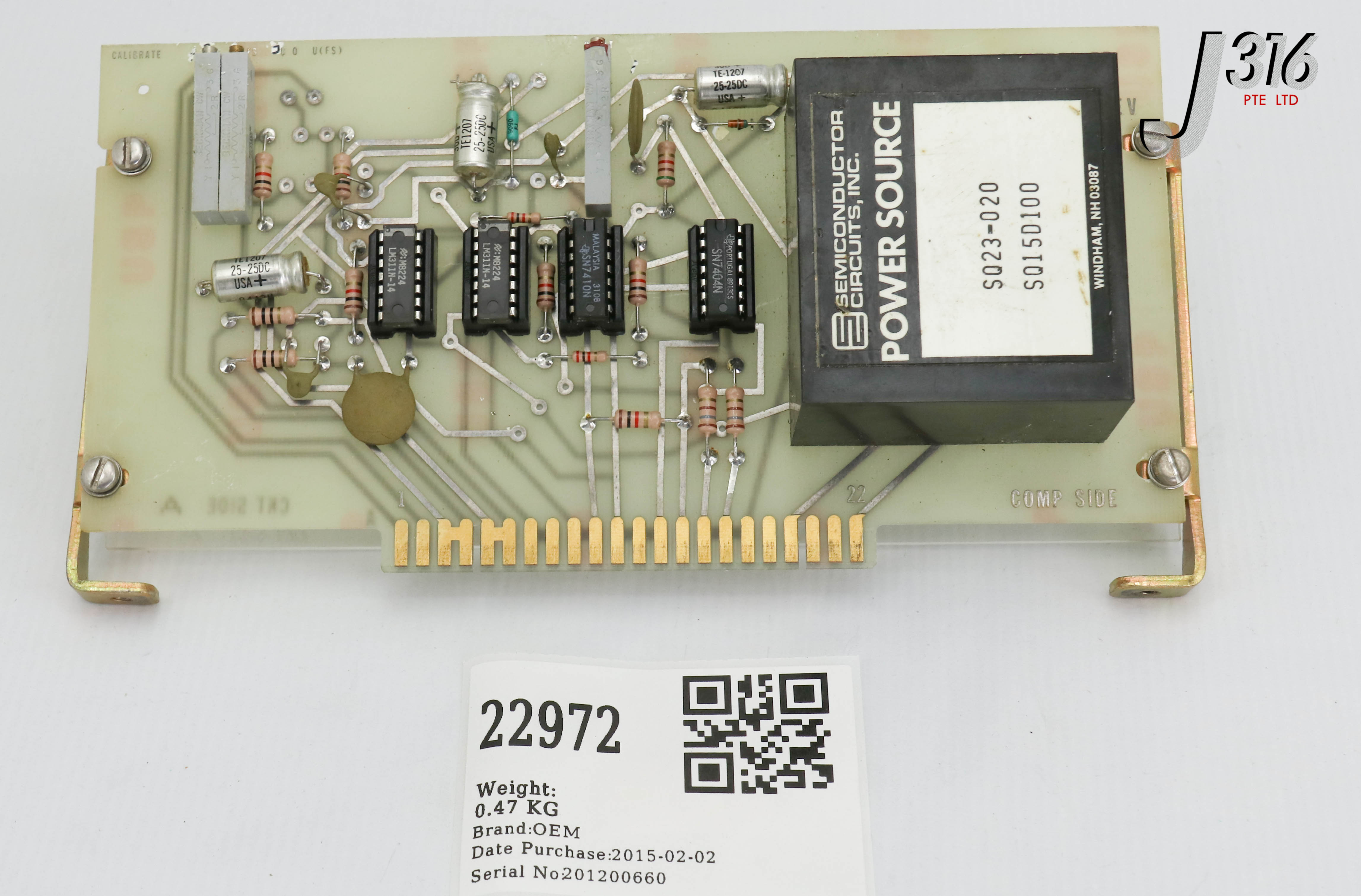 サンプル写真 22972 OEM PCB ASSY, TYPE D CONTROL BD D2113 | eBay